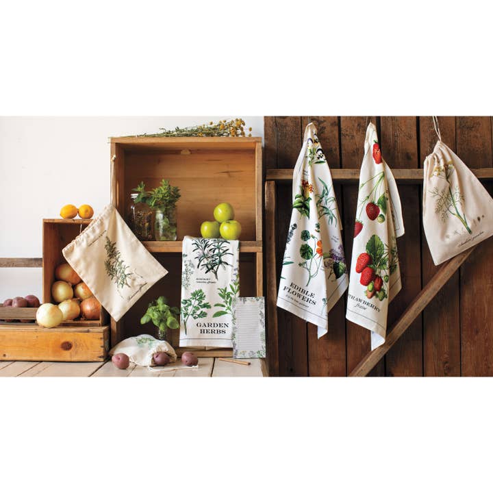 Now Designs by Danica - Wholesale Tea Towel - Vintage Strawberries Dishtowel