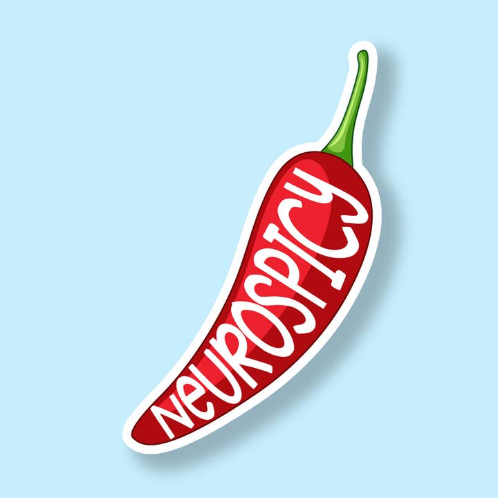 Autocollant Neurospicy pour la vente par Prickly Cactus Collage