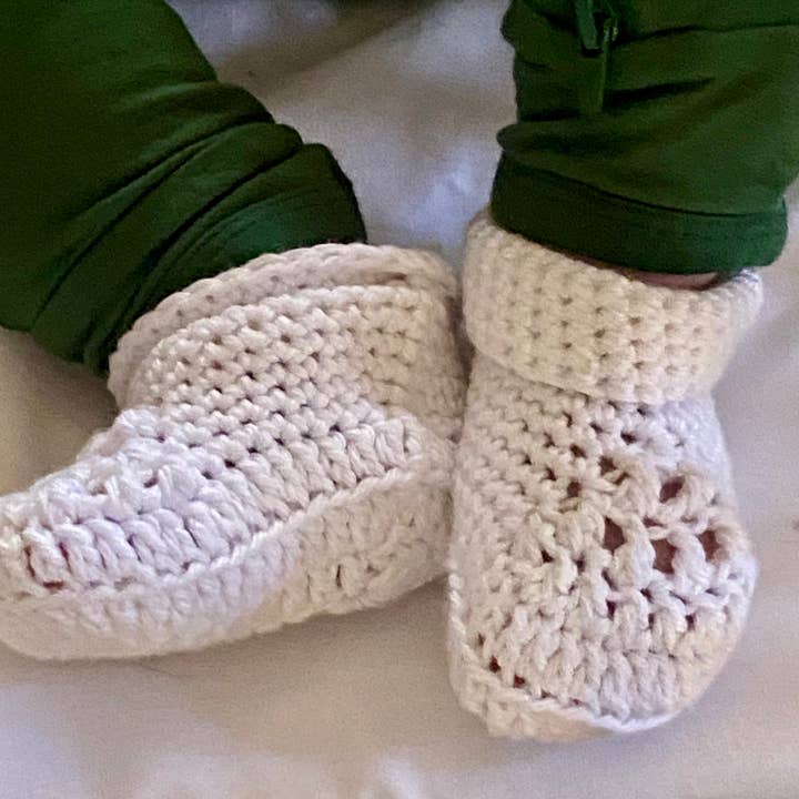 Valkyrie Handmade LLC - Wholesale Booties - Baby - Braemar Crochet Baby Booties2