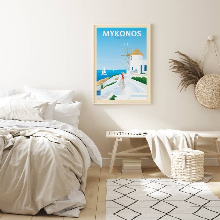 Olahoop Travel Posters - Wholesale Poster - Mykonos - Greece travel poster4