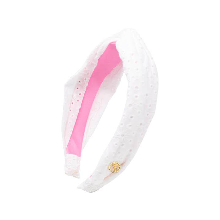 Lilly Pulitzer by Lifeguard Press - Wholesale Fashion Headband - Women's - Eyelet Headband, Resort White1