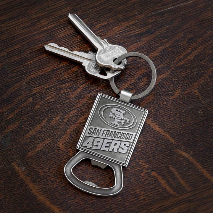 Rico Industries - Wholesale Keychain - Unisex - NFL San Francisco 49ers Pewter Bottle Opener Keychain2
