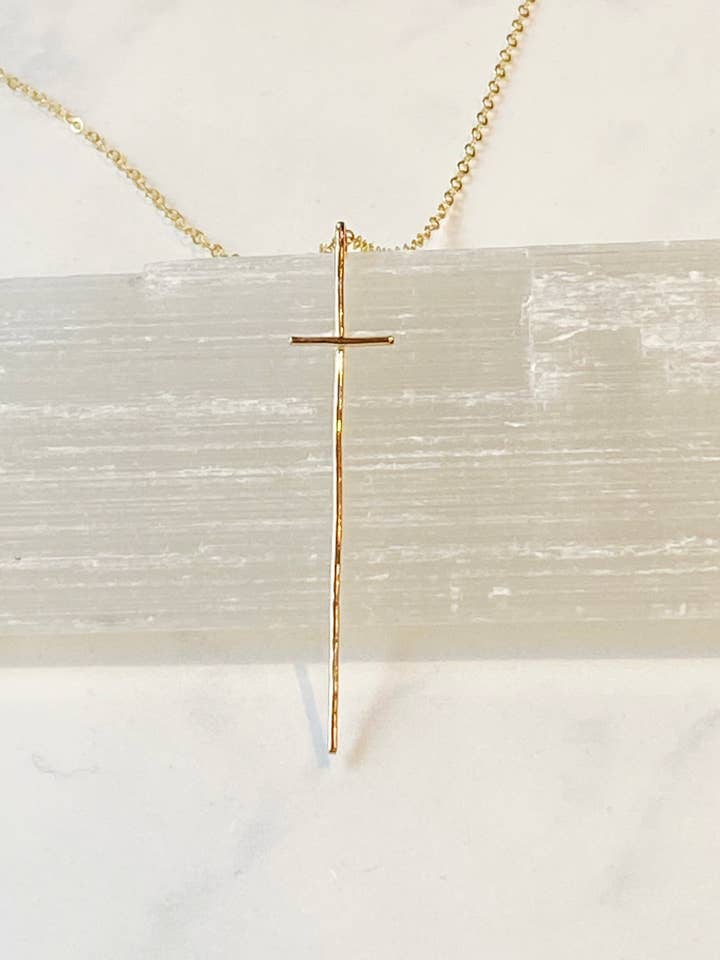 Modern cross necklace-14kt gold filled and other Purchase Wholesale alex max. Free Returns & Net 60 Terms on Faire trending on Faire.