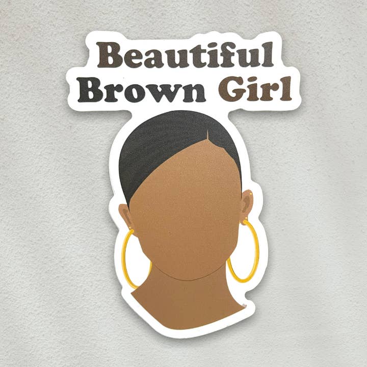 STICKER - Beautiful Brown Girl for wholesale by JCar Creative