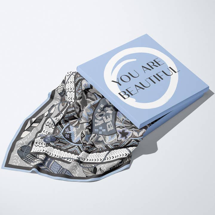 CB Grey - Wholesale Scarf - Women's - The Coco Silk Scarf4