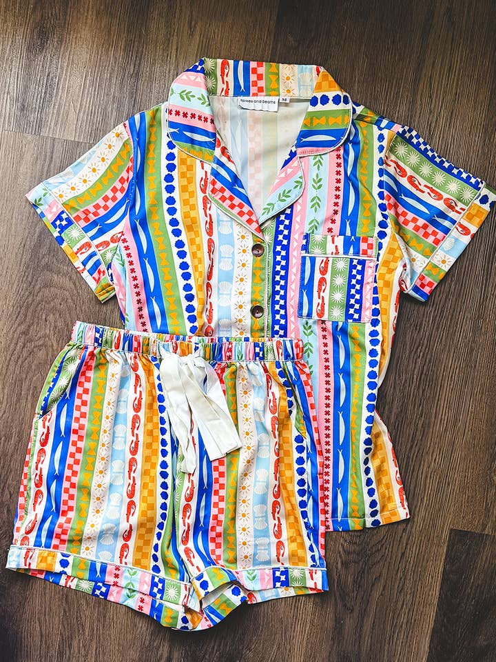 Matching sleepwear, cozy loungewear, colorful pajamas, pjs for wholesale by Spikes and Seams