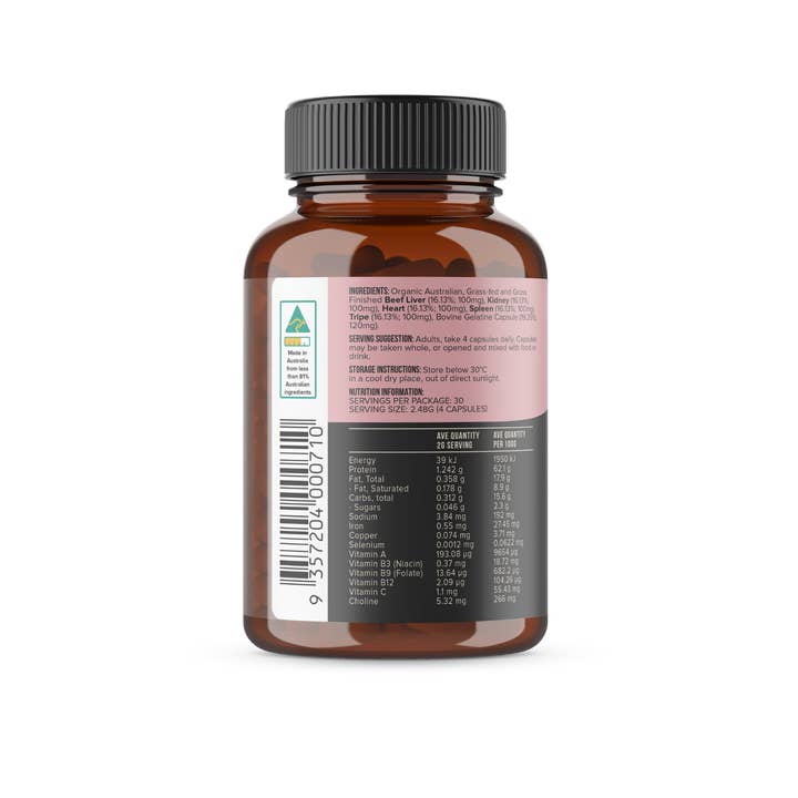 Chief Nutrition - Wholesale Oral supplement/vitamin - Organic Beef Offal Multivitamin (120 Capsules)