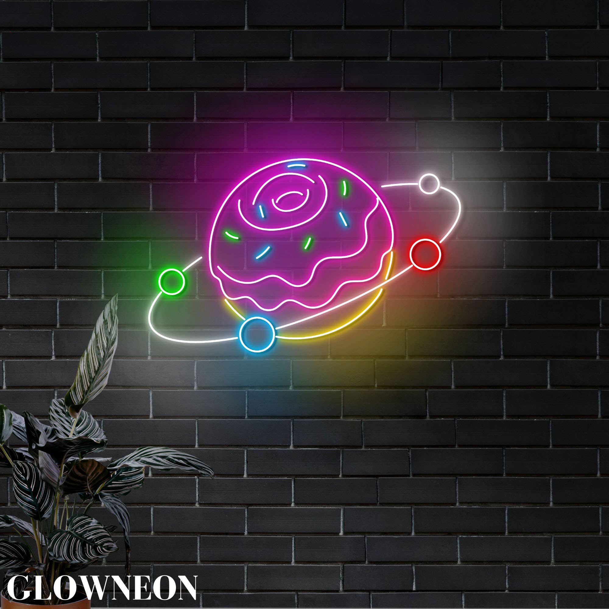 Glow Neon - Wholesale Neon Sign - Donut Planet Wall Led Light, Donut Cake Shop Neon Decoration0