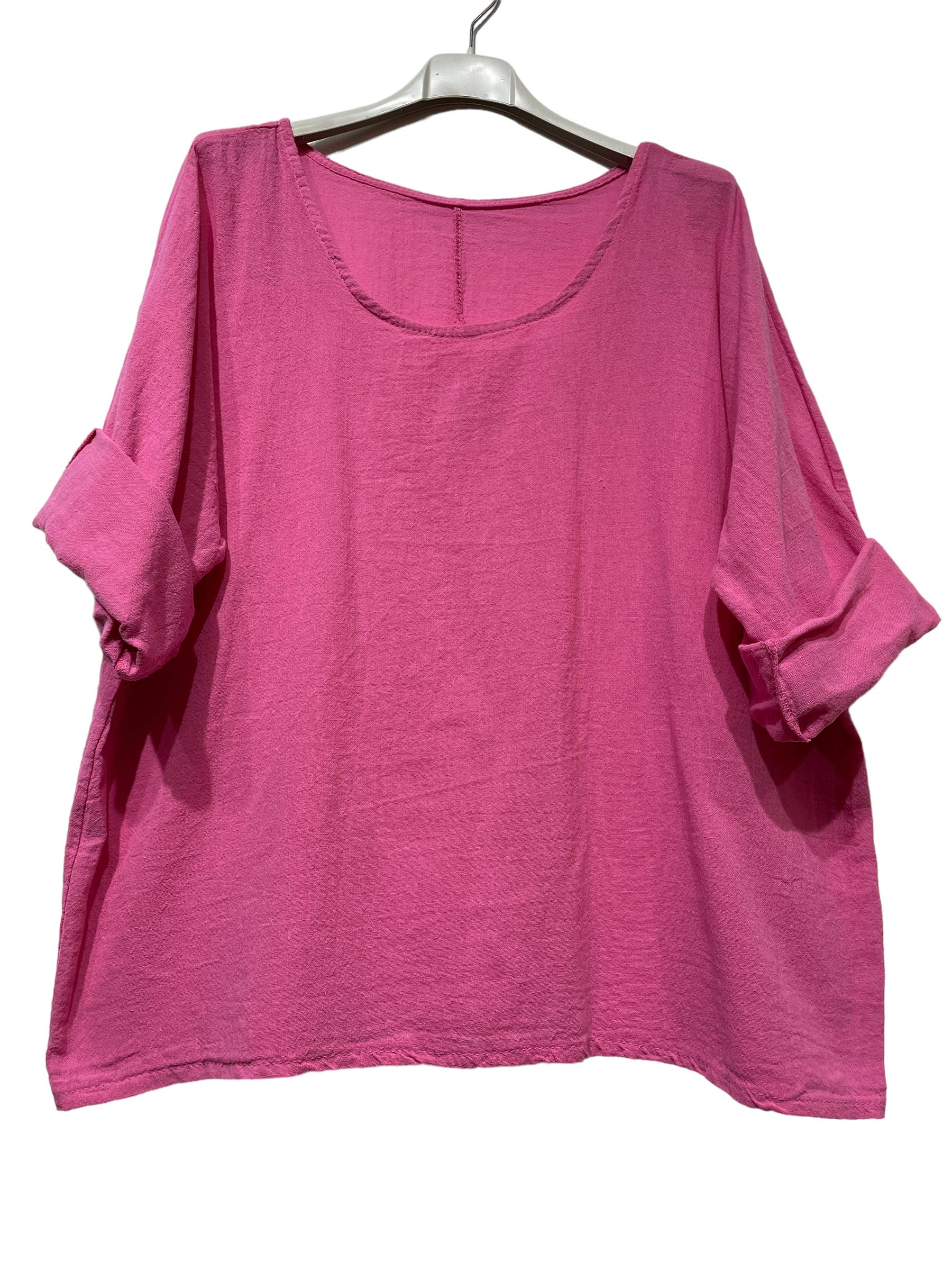 LINEN & COTTON HOUSE – Engroshandel T-shirt – til kvinder – Crop-top i bomuld og hør, bedst sælgende model 101170