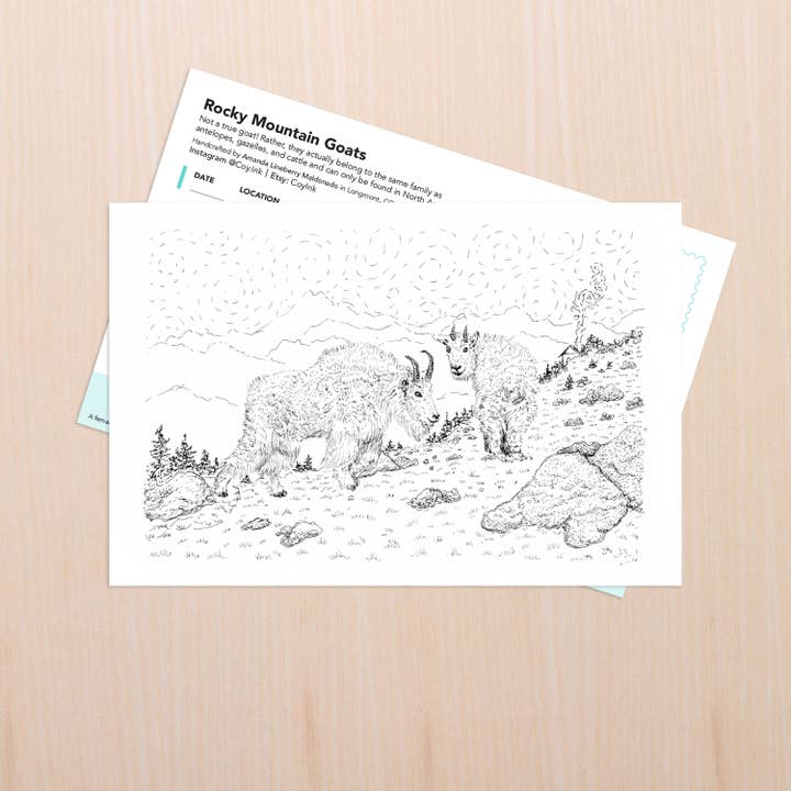 Mountain Goats Art for wholesale by Coy Ink Studio