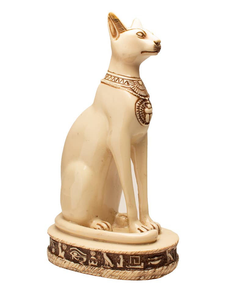Discoveries, Inc. – Estatueta decorativa por atacado – Estátuas da Deusa Bastet - Gato Branco - Deusa Egípcia11