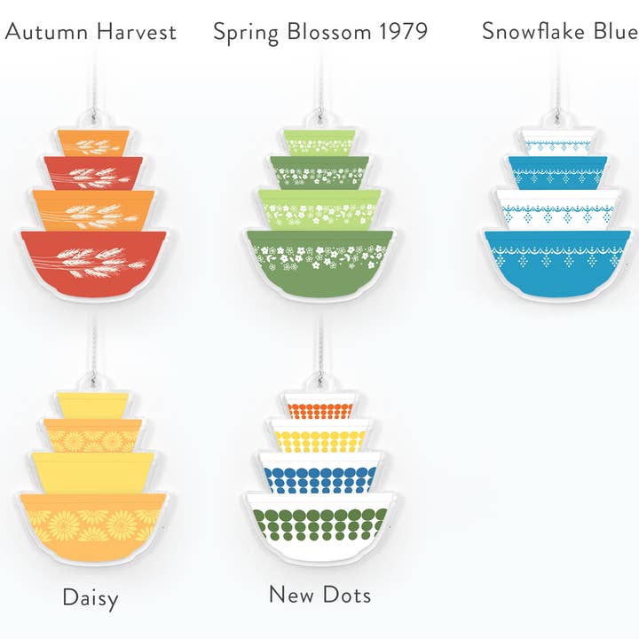 Twinkltoast - Wholesale Ornament - Mini Double-Sided Pyrex-Inspired Ornament – Retro Christmas3