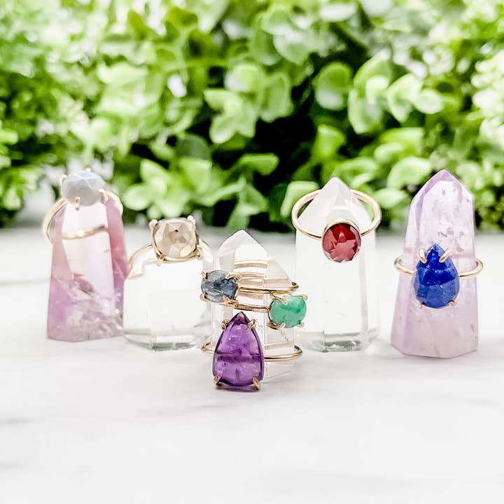 Simply Chic Jewelry - Wholesale Single Stone/Solitaire Ring - Garnet Oval Ring5