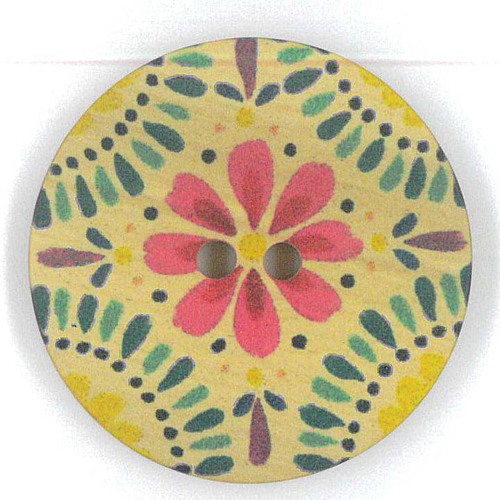 MEXICO PRINTED BUTTON MODEL 5 WOOD IMITATION for wholesale by NEMARK