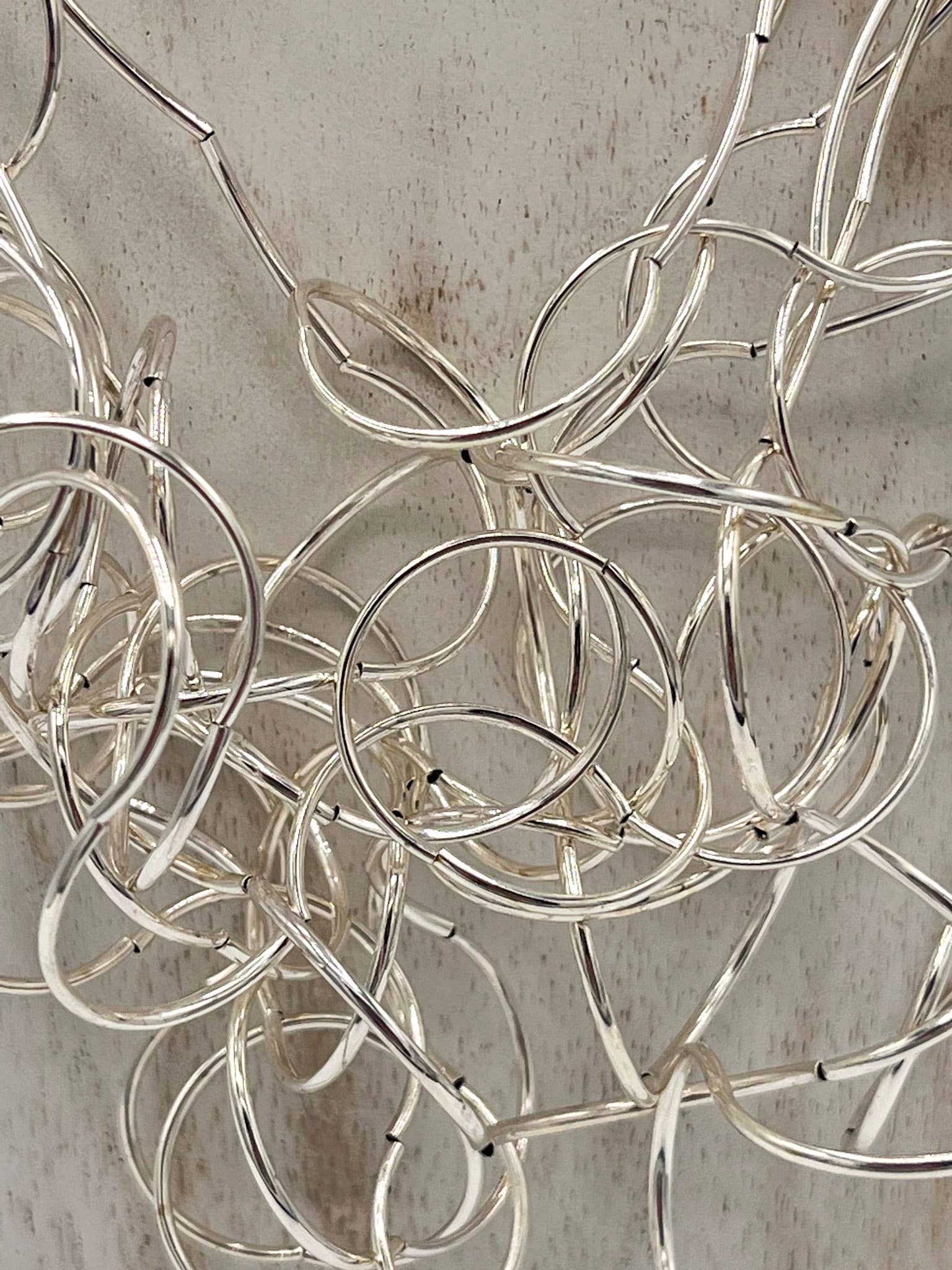 Jess & Lou – wholesale Smycken - Herr – Statement halsband med flera kedjor NK190SIL2