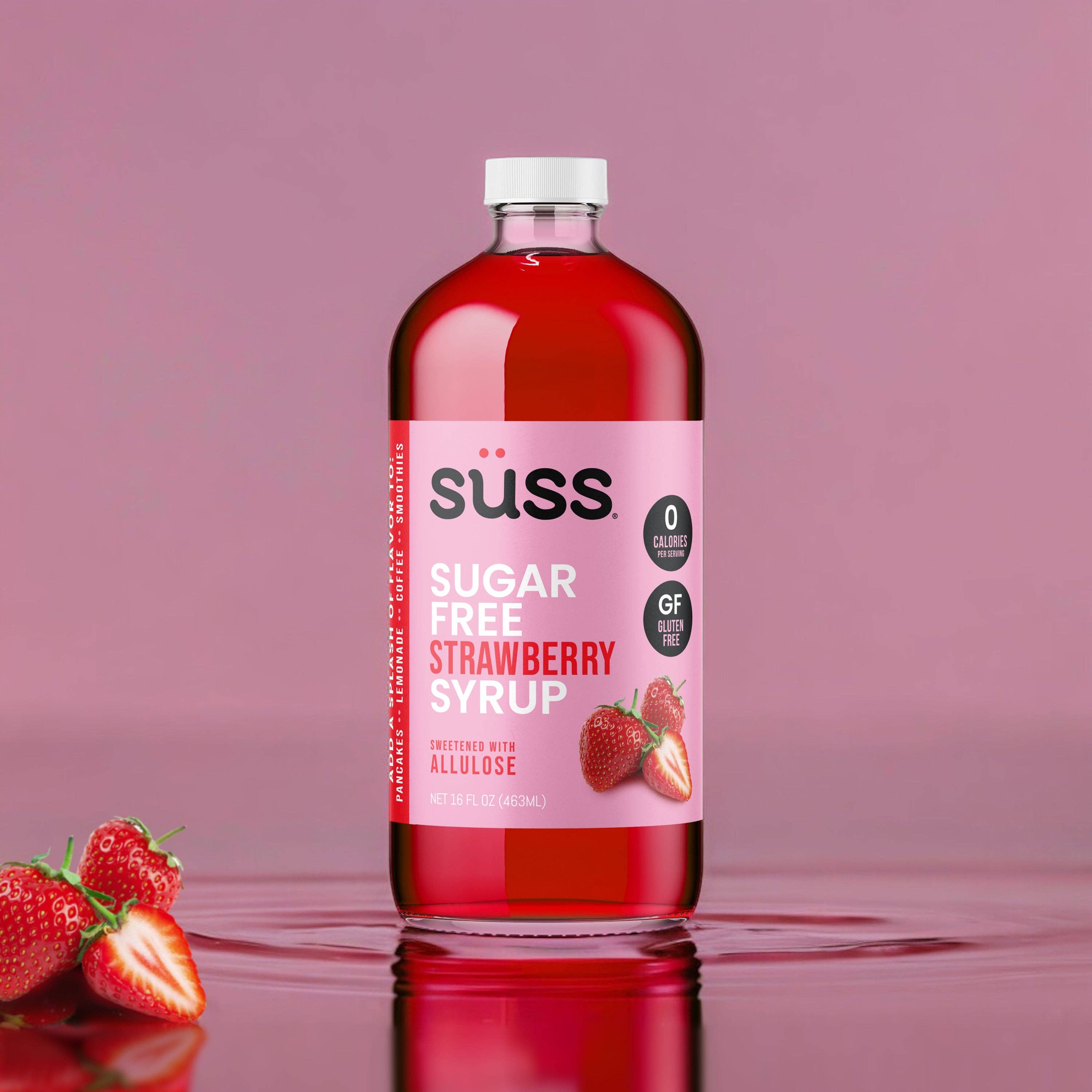 Süss - Wholesale Flavored Syrup - Süss Sugar Free Strawberry Syrup, 16 fl oz2
