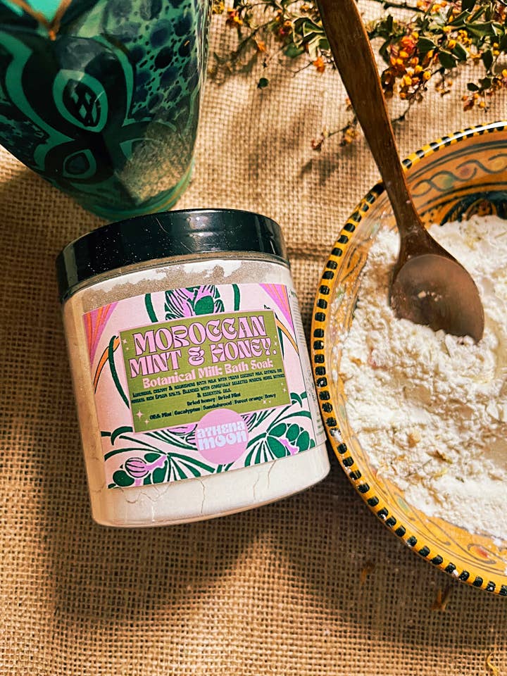 MAROKKAANSE MUNT & HONING Botanisch melkbad weken voor wholesale door ATHENA MOON APOTHECARY