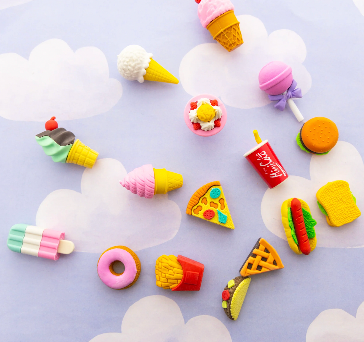 Luna Office Supply -  Everyday Essential - Wholesale Eraser - Snack Shop 3D Eraser Sets4