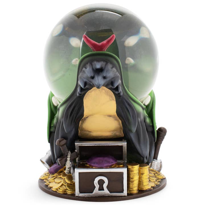 EAST AVENUE - Wholesale Snow Globe - Dragon Hoarding Treasure 100MM Gold-Tone Snow Globe3