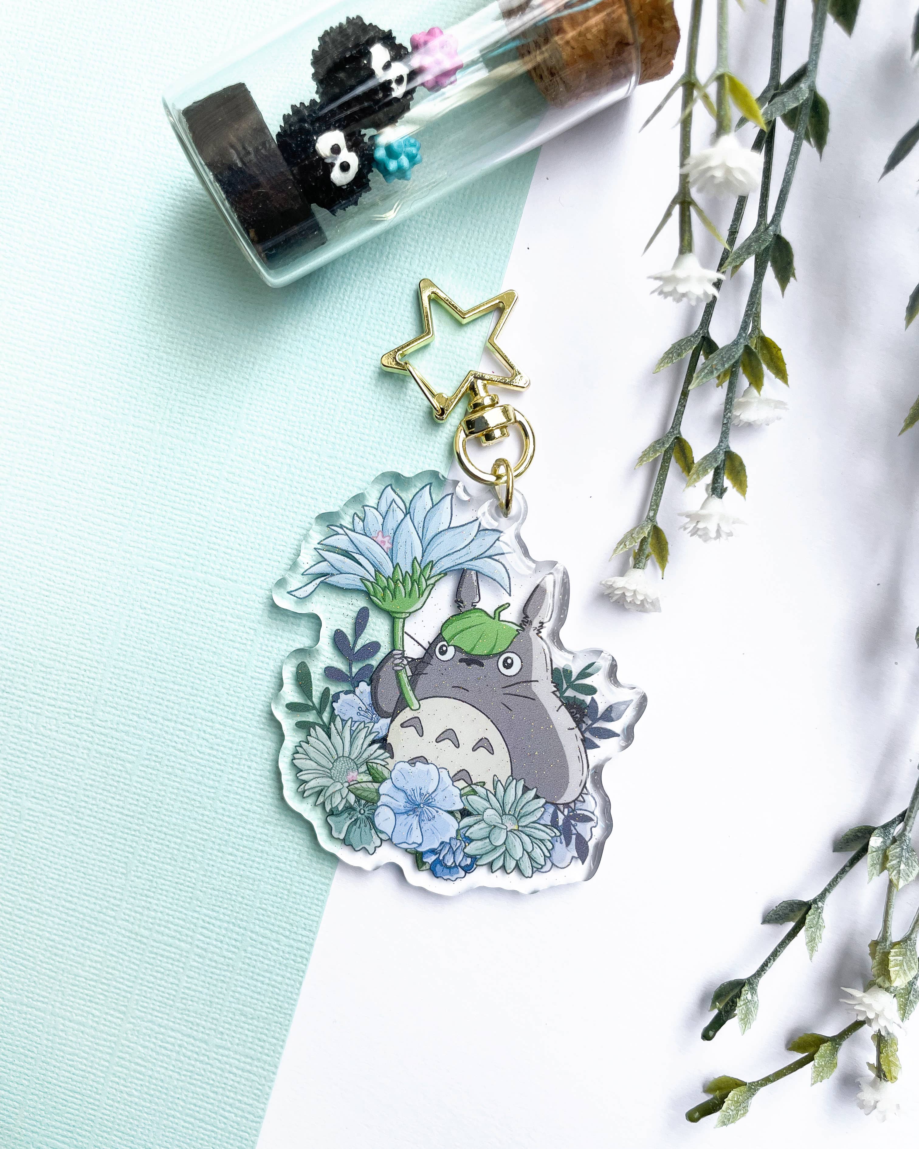 Sarah May Arts - Wholesale Keychain - Women's - Forest Spirit Acrylic Charm | Anime Floral Keychain3