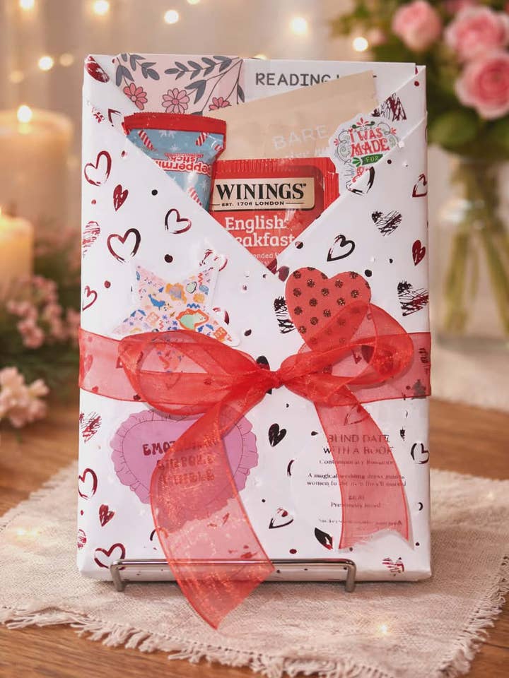 Valentines Day Wrapped Blind Date With A Book Deluxe Fiction for wholesale by Bearly Hyde N Cabin Used Books & Gifts