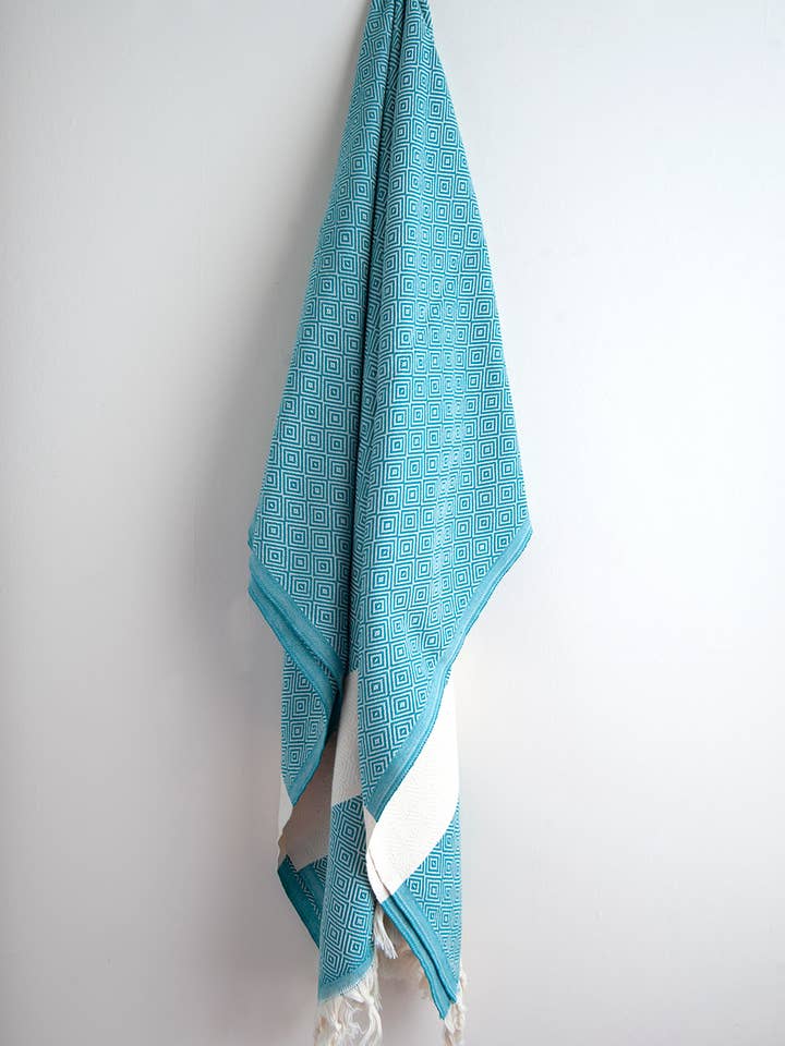 Cyan Diamond Turkiska Handduk för wholesale av Hamam Square