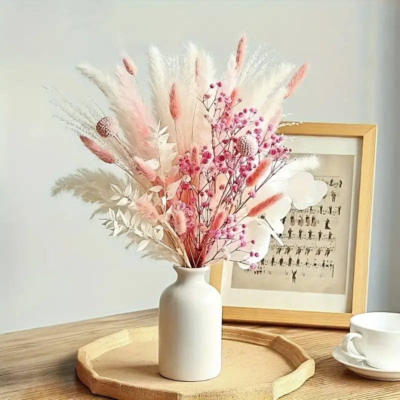 Huis Van Merken - Wholesale Dried/Pressed Flowers - Pampas Grass Bouquet - Boho Wedding Decor - 45pcs1