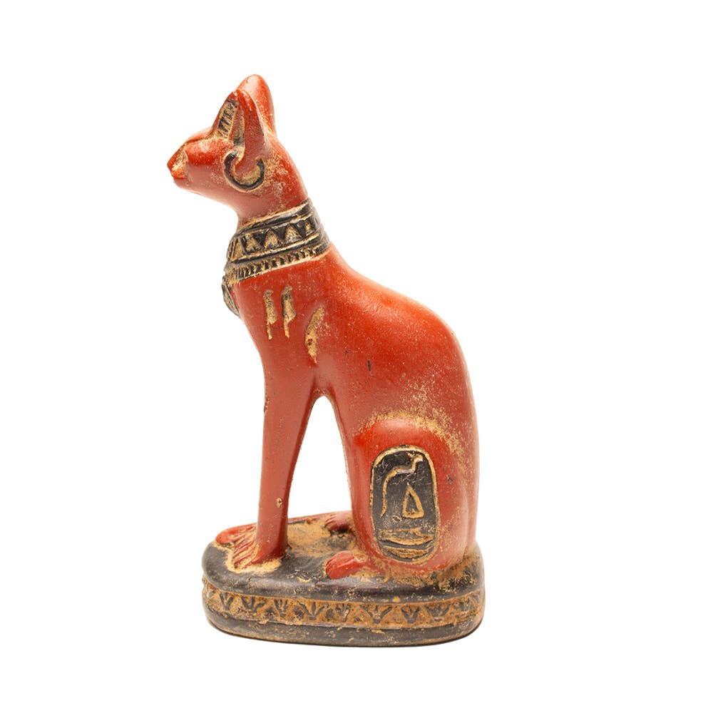 Discoveries, Inc. - Wholesale Decorative Figurine - Bastet Cat Red Small - 4.25" - Egyptian Goddess5