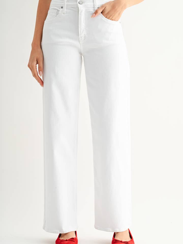 BP484J - OPT WHT - Loose Straight w/ Regular Hem for wholesale by JUST BLACK DENIM