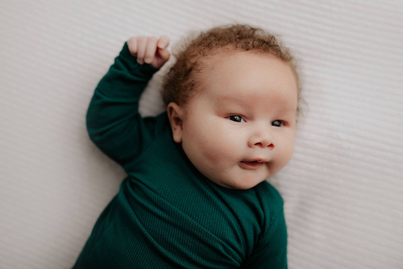 Three Little Tots - Wholesale Babygown - Baby - Forest Green Ribbed Knotted Newborn Baby Gown Sleepwear4