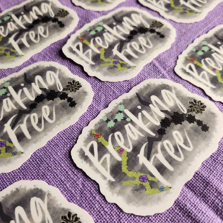 Pegatina de salud mental Breaking Free, pegatina de sanación, pegatina de curación interior para venta al por mayor de Let Love Be My Motive Studio