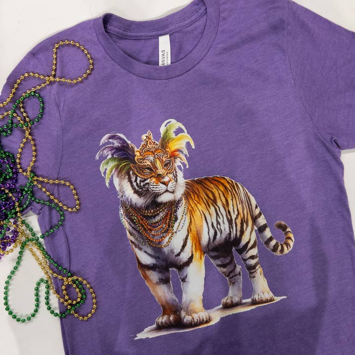 Mardi Gras Tiger T-Shirt for wholesale by Pelican Provision Co.