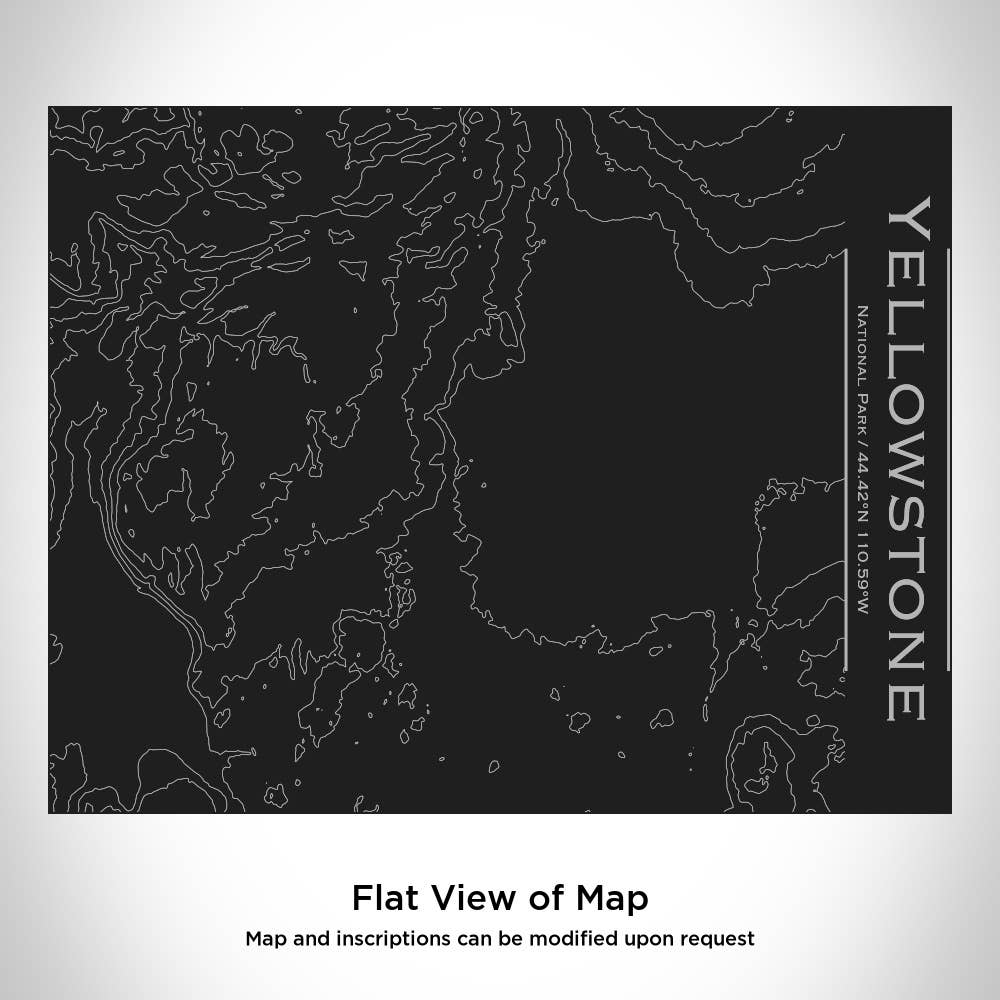 JACE.design - Wholesale Water Bottle - Yellowstone National Park Topographic Map Bottle Bamboo BLK1