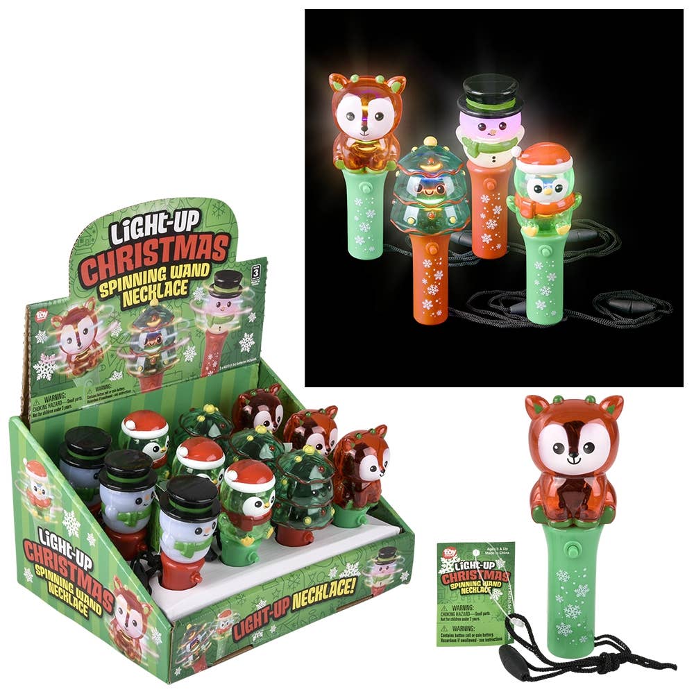 La Luna Bella - Toys – wholesale Classic toy – Kids – Light Up Christmas Spinning Wand Necklaces 4.5" - LLB Toys0