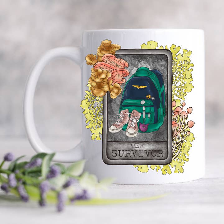 Sidste af os inspireret sjovt kaffekrus, Overlevende, Tarotkort for engroshandel hos Monroe Meadow Boutique