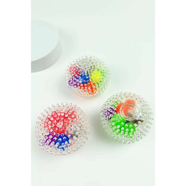 ASSORTED ANTI-STRESS MESH SQUISHY BALL WITH LIGHT for wholesale on Faire5