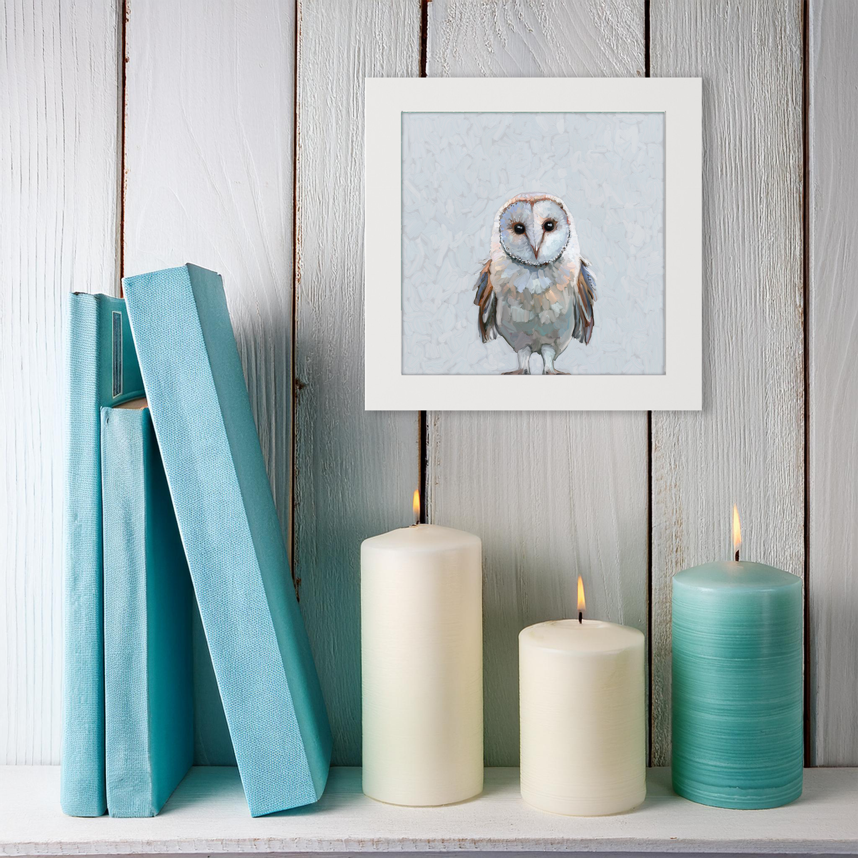 Cathy Walters Art - Wholesale Art Print - In This Together Owl Happy Square™1