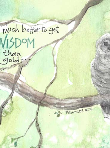 Wise Owl Birthday Greeting Card (Versed) for wholesale by Credo Designs LTD