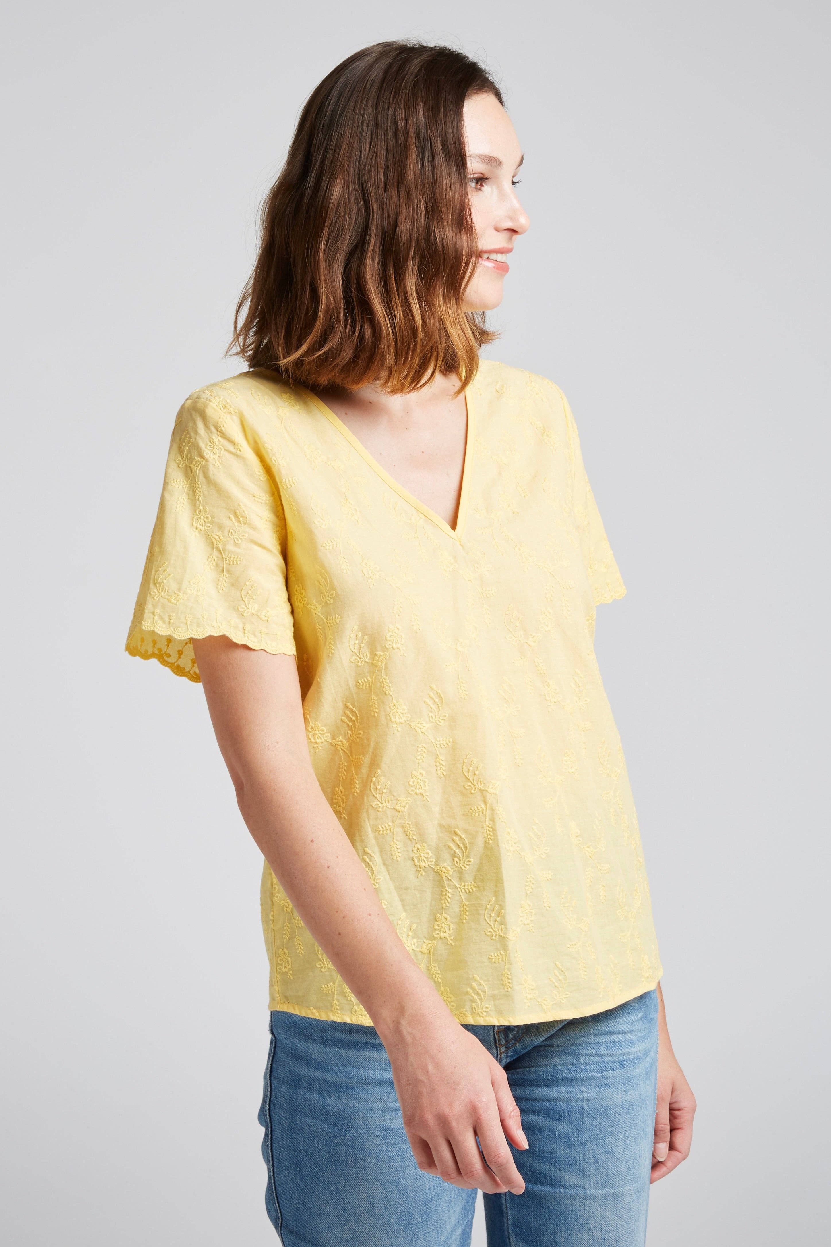 Andy & Lucy - Wholesale Blouse - Women's - FLAMINE - Floral cotton blouse2