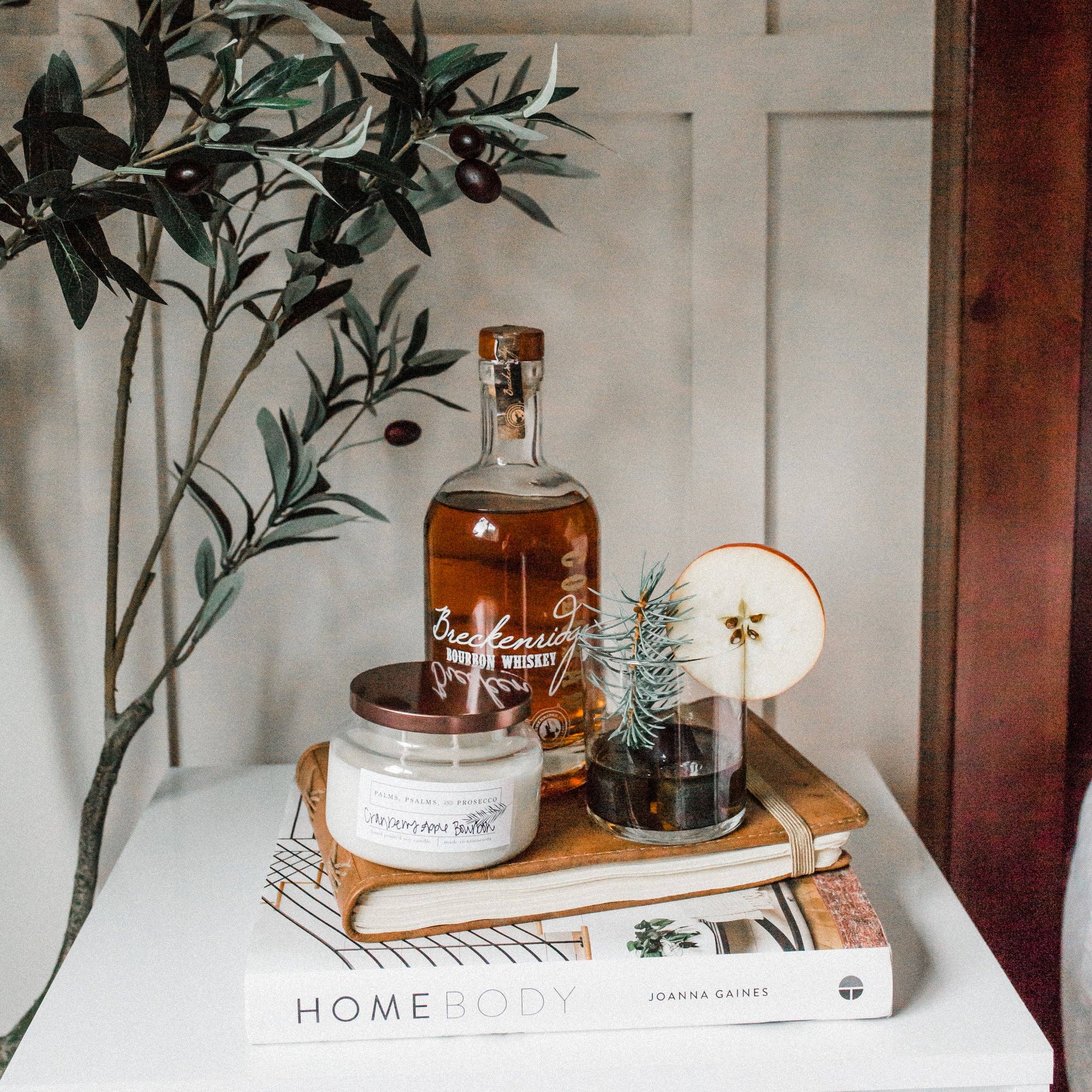 Palms, Psalms, & Prosecco - Wholesale Jar/Filled Candle - Cranberry Apple Bourbon Soy Candle2