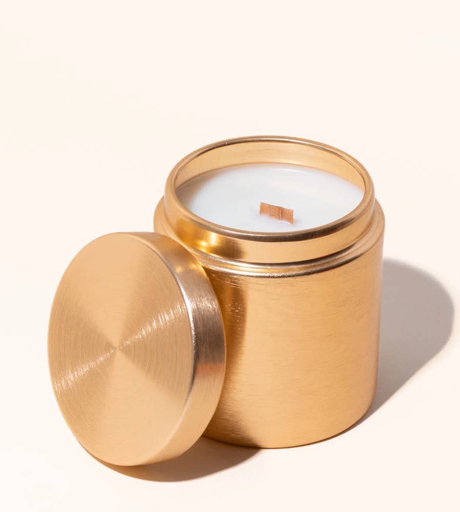 Kandlery - Wholesale Jar/Filled Candle - White Label Candle | 9 oz Gold Jar Eco Luxury | Coconut Wax