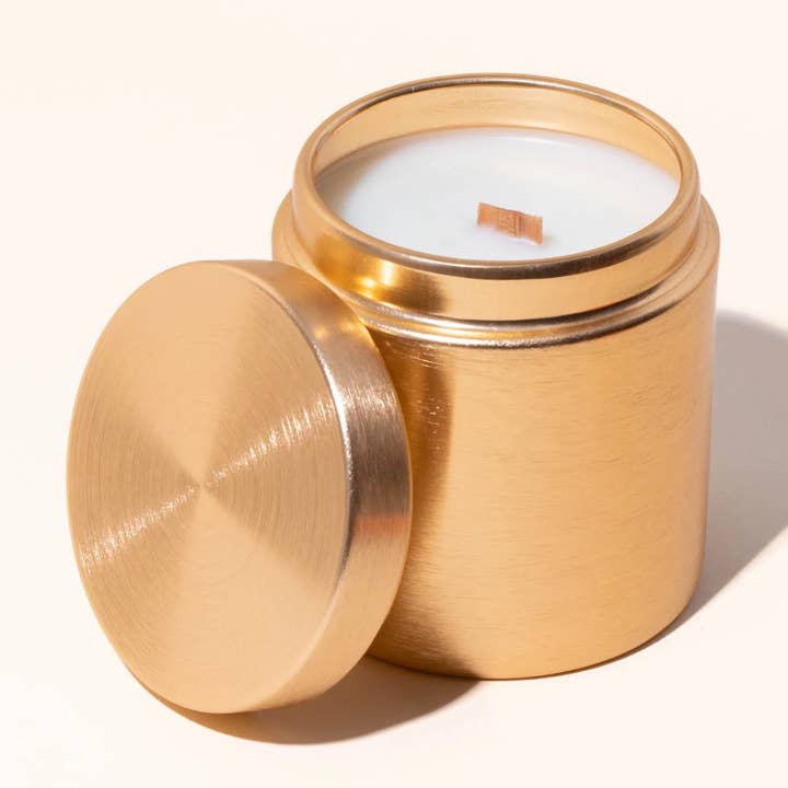 White Label Candle | 9 oz Gold Jar Eco Luxury | Coconut Wax for wholesale by Kandlery