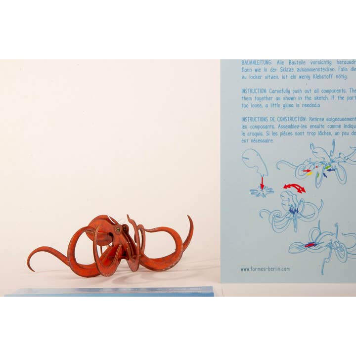 Formes Berlin GbR - Wholesale DIY Craft Kit - Octopus 3D decorative greeting card (copy) (copy)4
