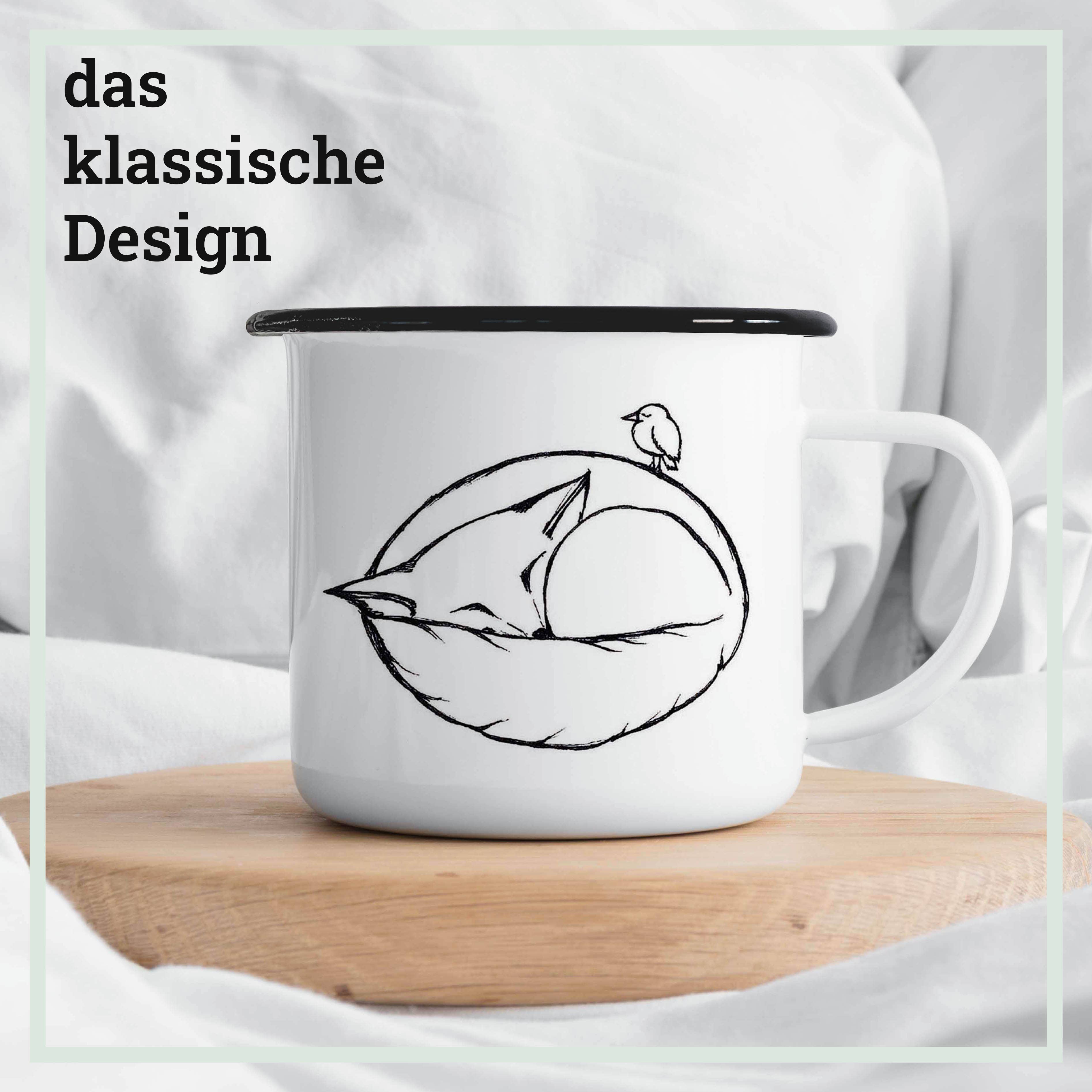 LIGARTI - Wholesale Coffee Mug - Enamel mug – Sleeping Fox3