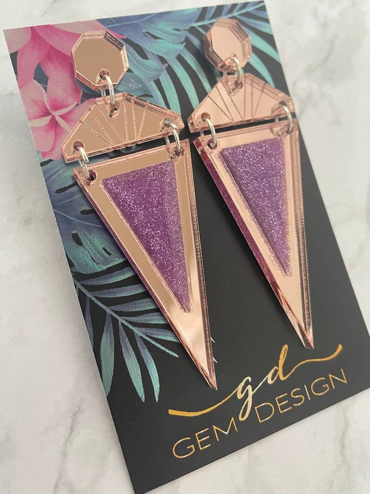 Akryl Erklæring øreringe for engroshandel hos Gem Design UK