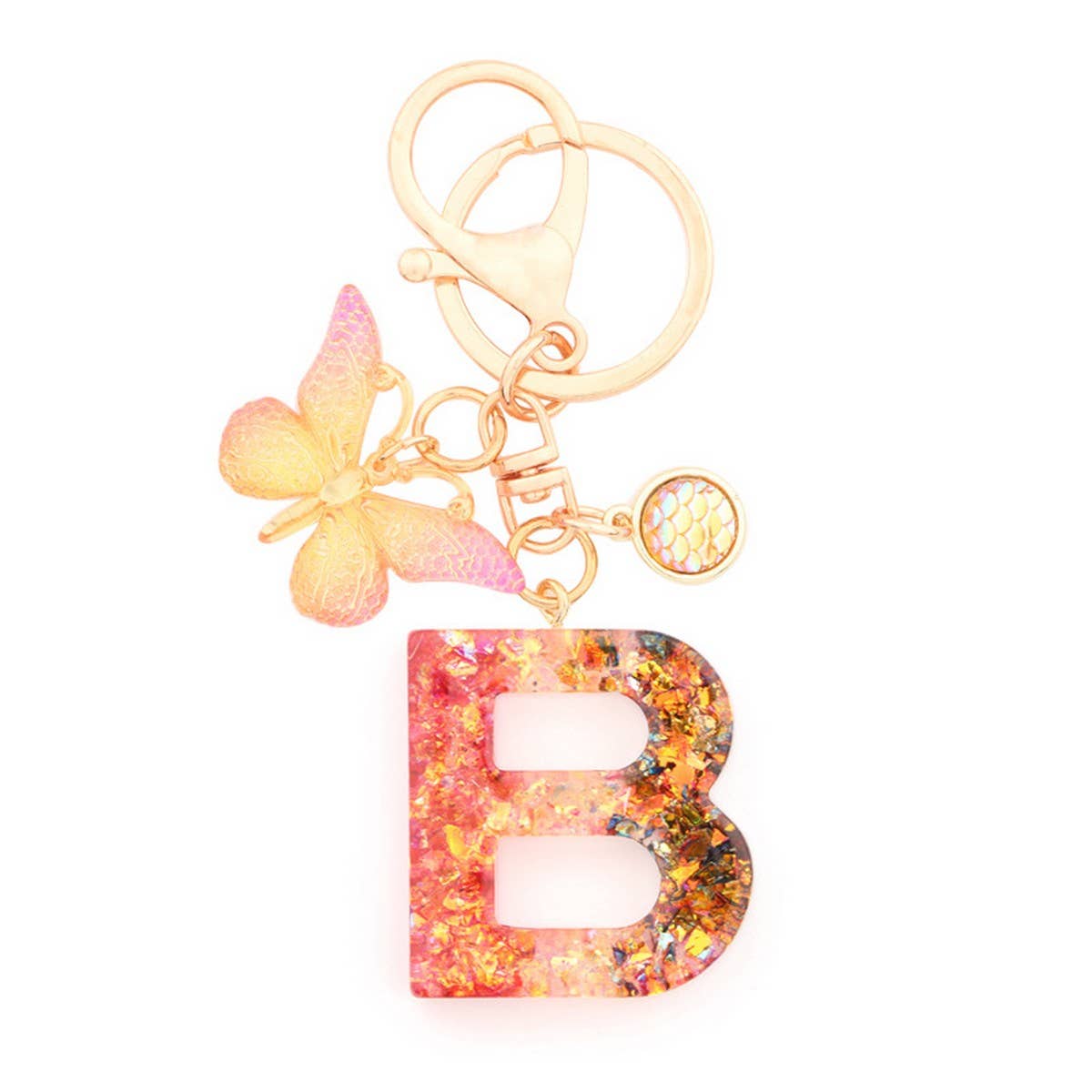 ACCITY - Wholesale Keychain - Women's - Creative Crystal Letter Keychain with Resin Sequins_CWAB50211