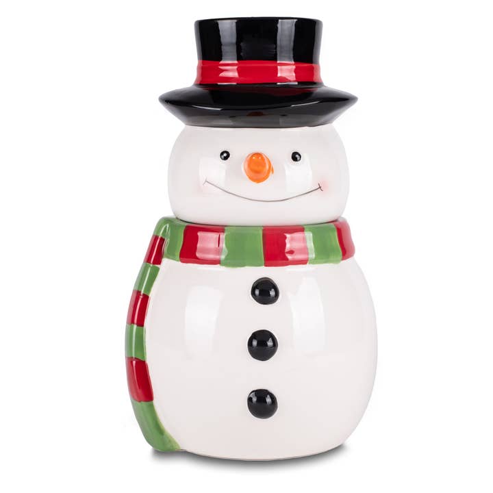 Snowman Scarf 11 x 6.5 Dolomite Cookie Jar and other Purchase Wholesale glass cookie jars. Free Returns & Net 60 Terms on Faire trending on Faire.