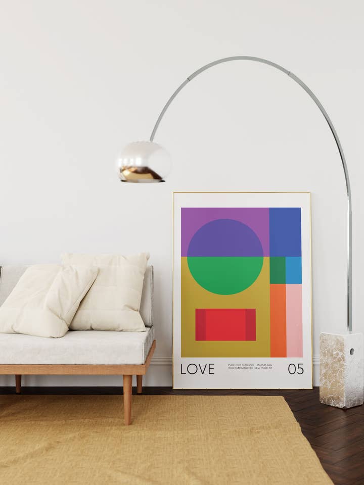 Positivity Series #5: LOVE - Fine Art Giclée Print by Holly McWhorter for wholesale by HOLLY MCWHORTER