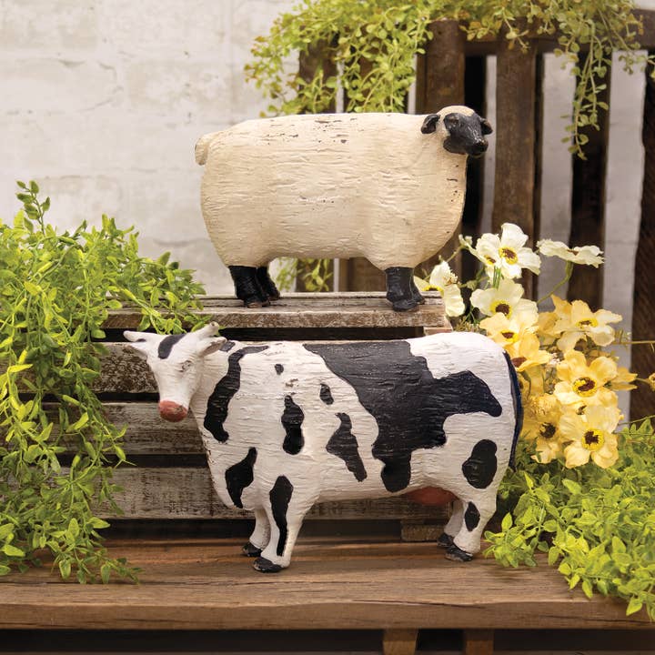 The Hearthside Collection - Wholesale Decorative Tabletop Object - Distressed Carved Look Primitive Resin Sheep2