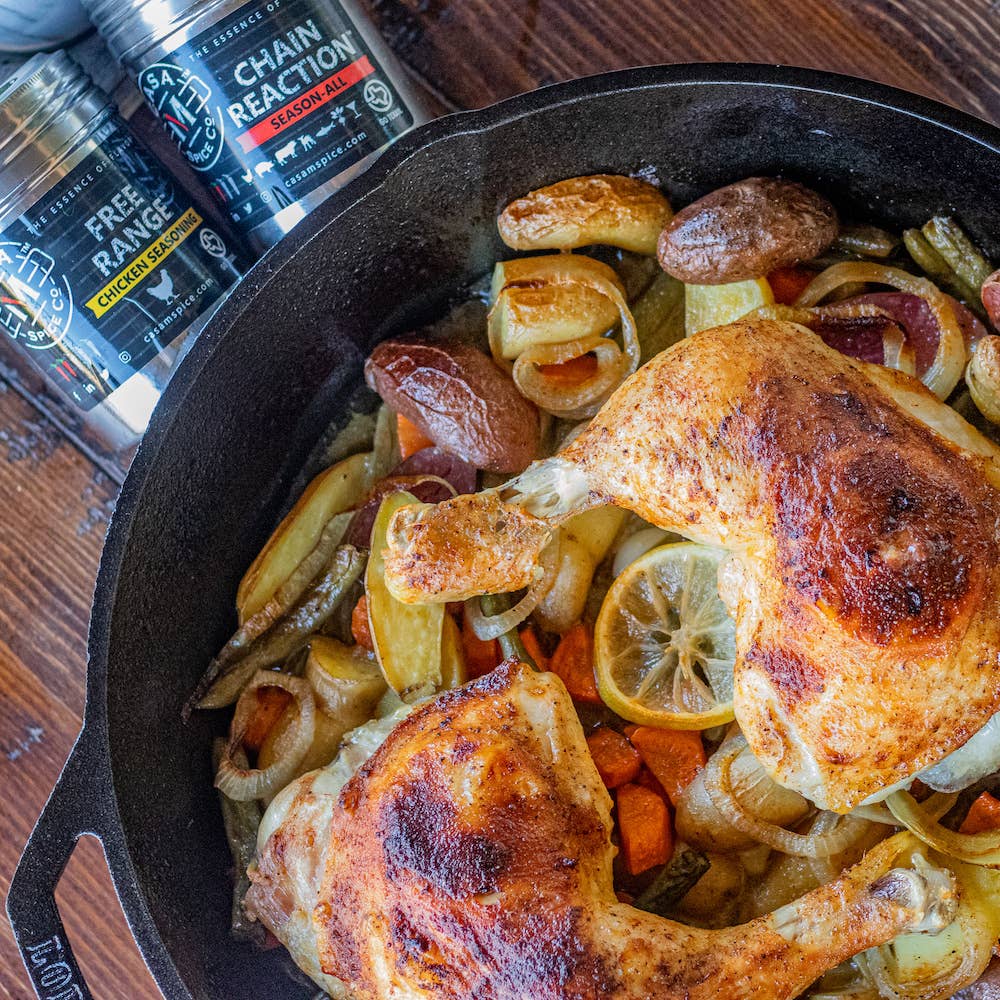 Casa M Spice Co LLC - Vendita all'ingrosso Mix di spezie secche - Condimento per pollo Free Range® - Borsa di ricarica3